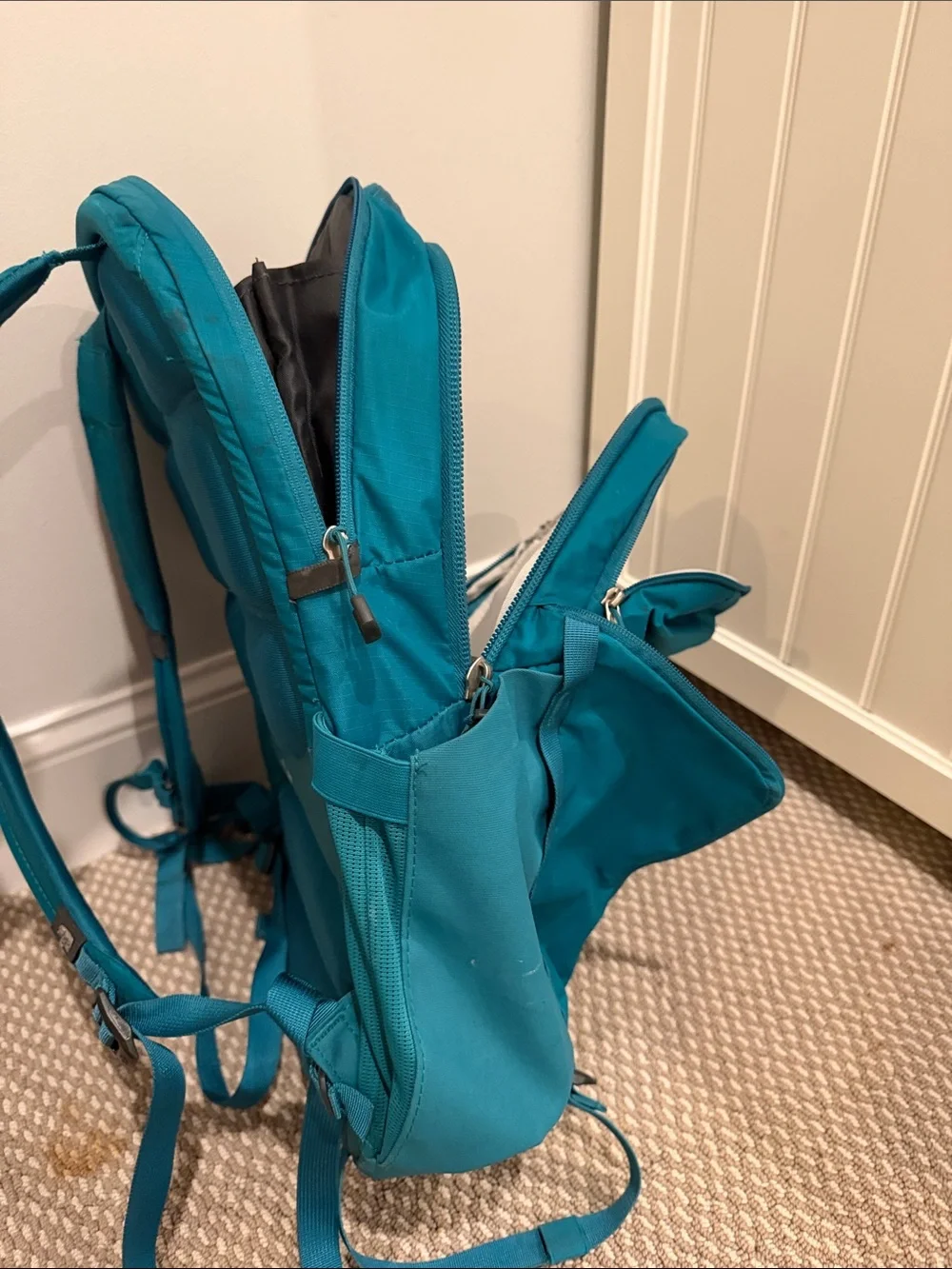 The North Face Surge Backpack in Teal